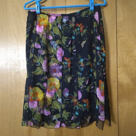 Julie's Bottega Women's Size 4 Vintage Floral Layered Sheer Skirt Boho Fairy - Picture 5 of 6